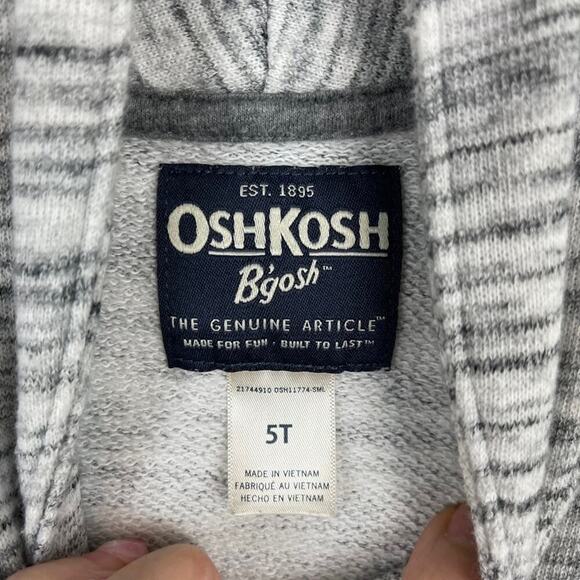 OshKosh Gray marbled button up sweater Size 5T - Picture 5 of 8